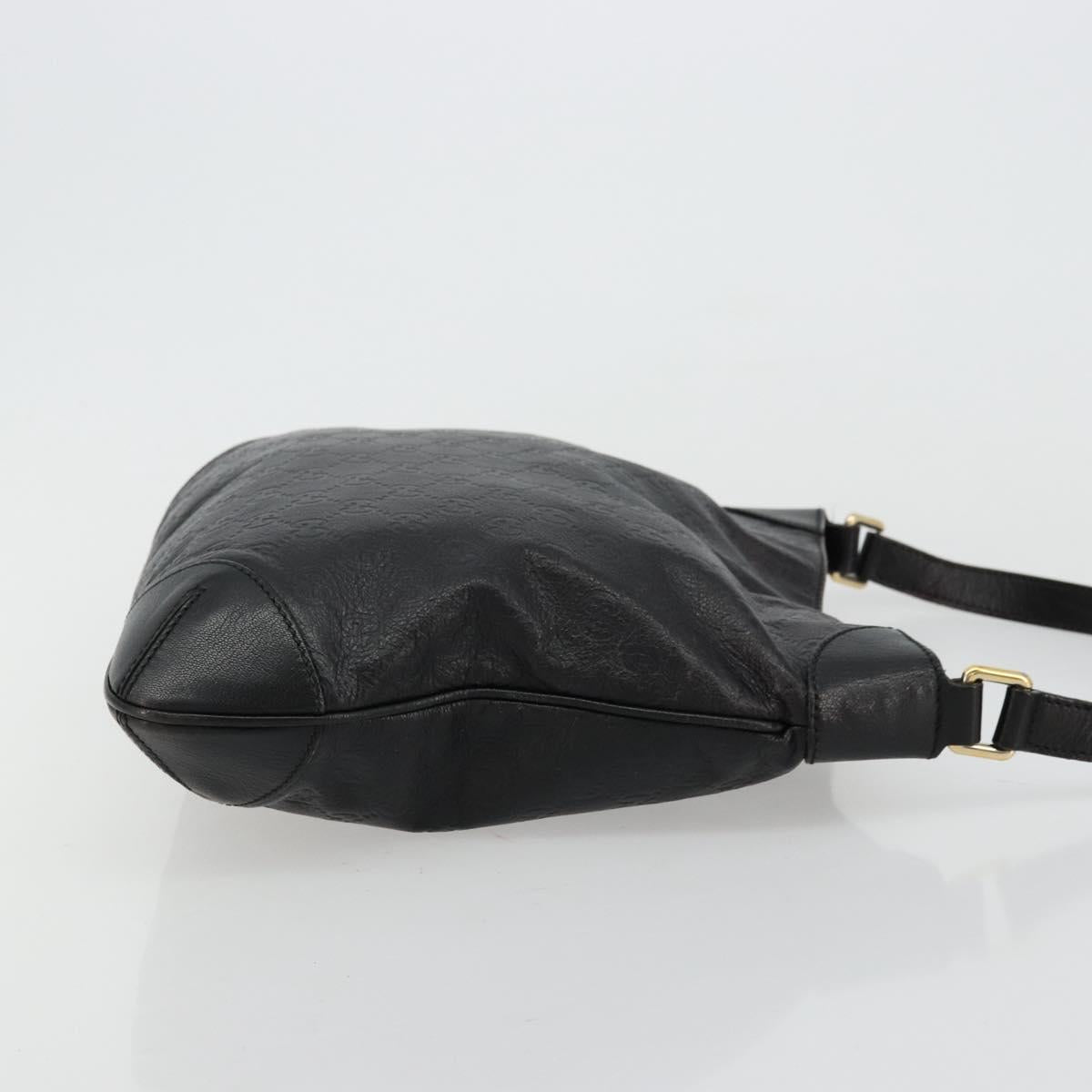 GUCCI GG Canvas Guccissima Bag Leather Outlet Black Gold 248272 Auth ep14133A