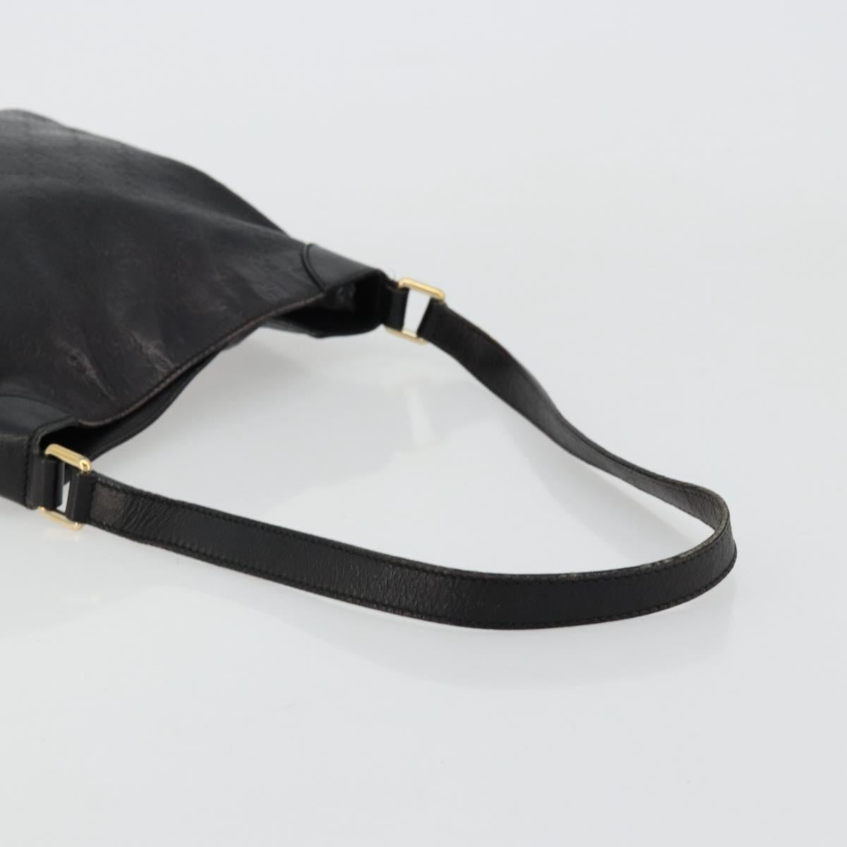 GUCCI GG Canvas Guccissima Bag Leather Outlet Black Gold 248272 Auth ep14133A
