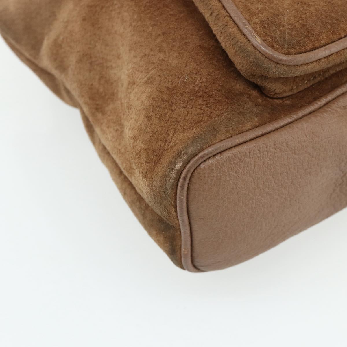GUCCI Bamboo Backpack Suede Brown Gold 003 3444 0030 Auth ep14134