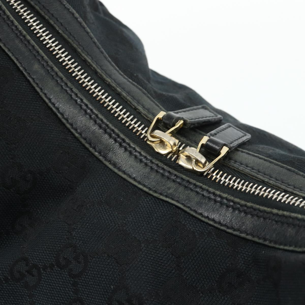 GUCCI GG Canvas Shoulder Bag Black Gold 001 4287 Auth ep14135