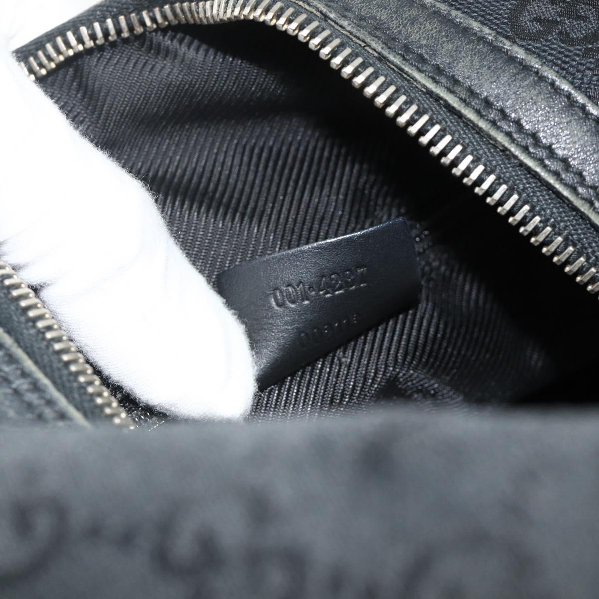 GUCCI GG Canvas Shoulder Bag Black Gold 001 4287 Auth ep14135