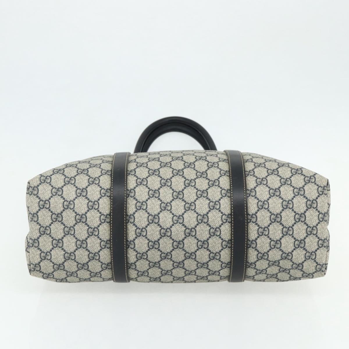 GUCCI GG Supreme Tote Bag PVC Navy Silver 223668 Auth ep14163A