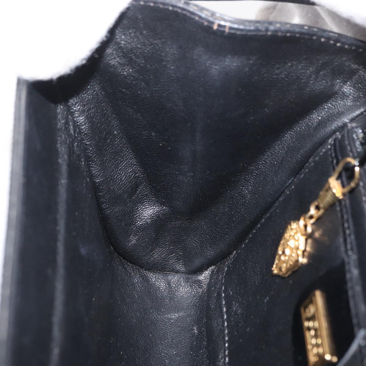 GUCCI Shoulder Bag Leather Black Gold 004 056 0219 Auth ep14171