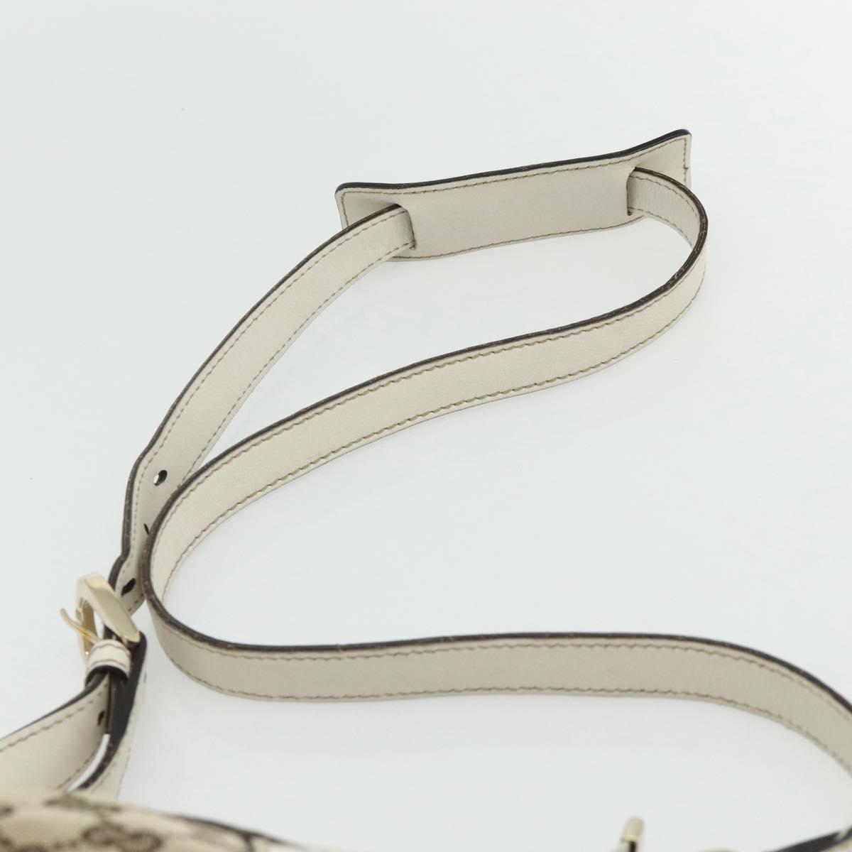 GUCCI GG Canvas Abbey Shoulder Bag Beige Gold 204940 Auth ep14172