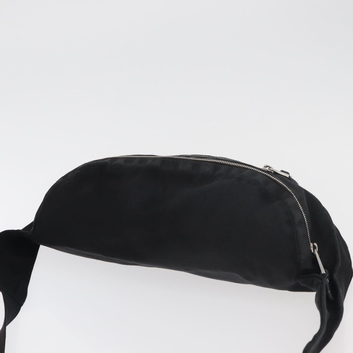 GUCCI Web Sherry Line Shoulder Bag Nylon Black Silver 246409 Auth ep14192