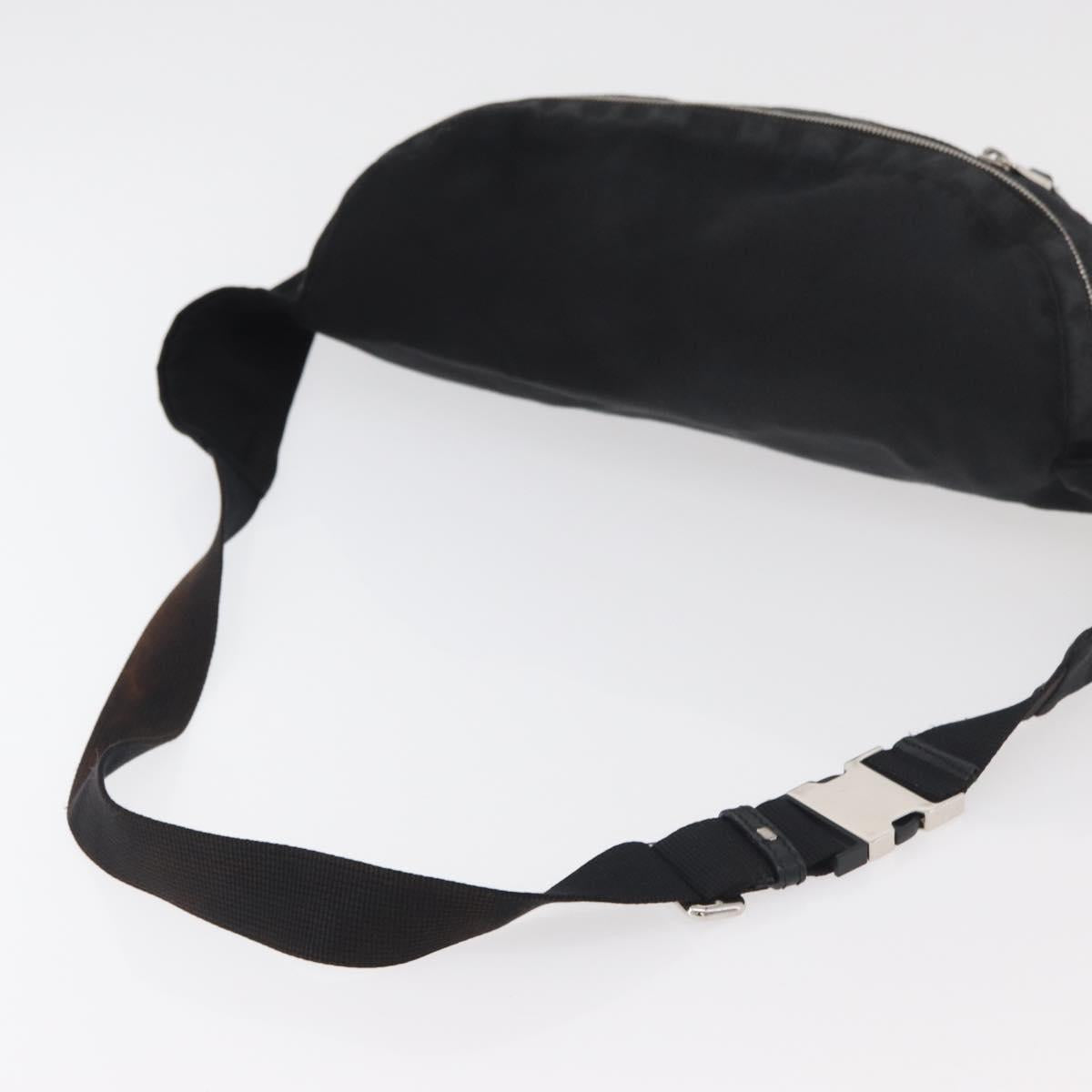 GUCCI Web Sherry Line Shoulder Bag Nylon Black Silver 246409 Auth ep14192