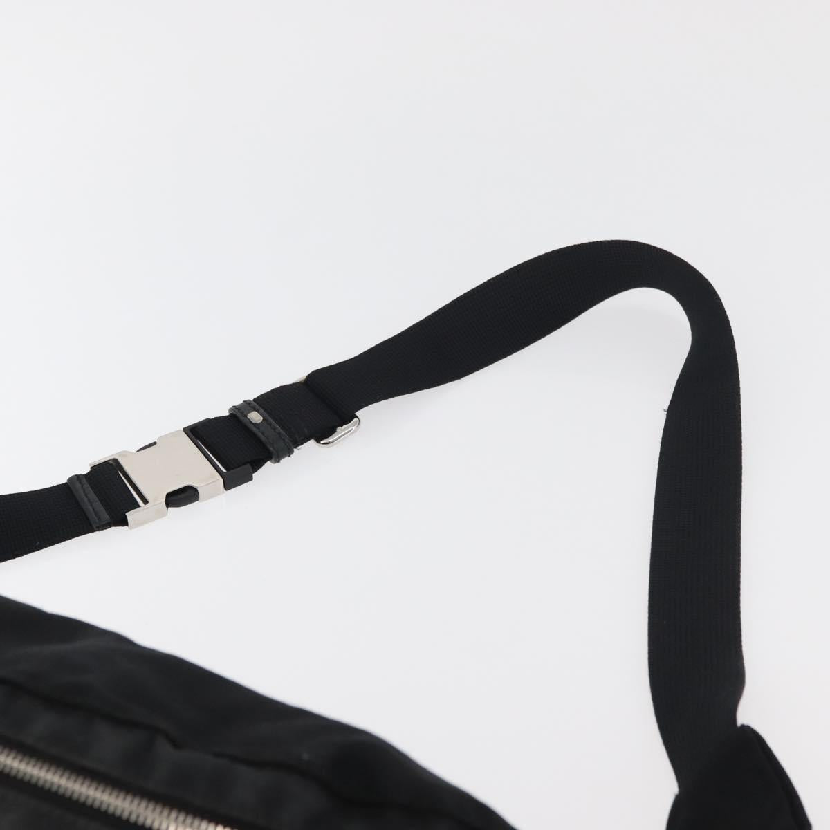 GUCCI Web Sherry Line Shoulder Bag Nylon Black Silver 246409 Auth ep14192
