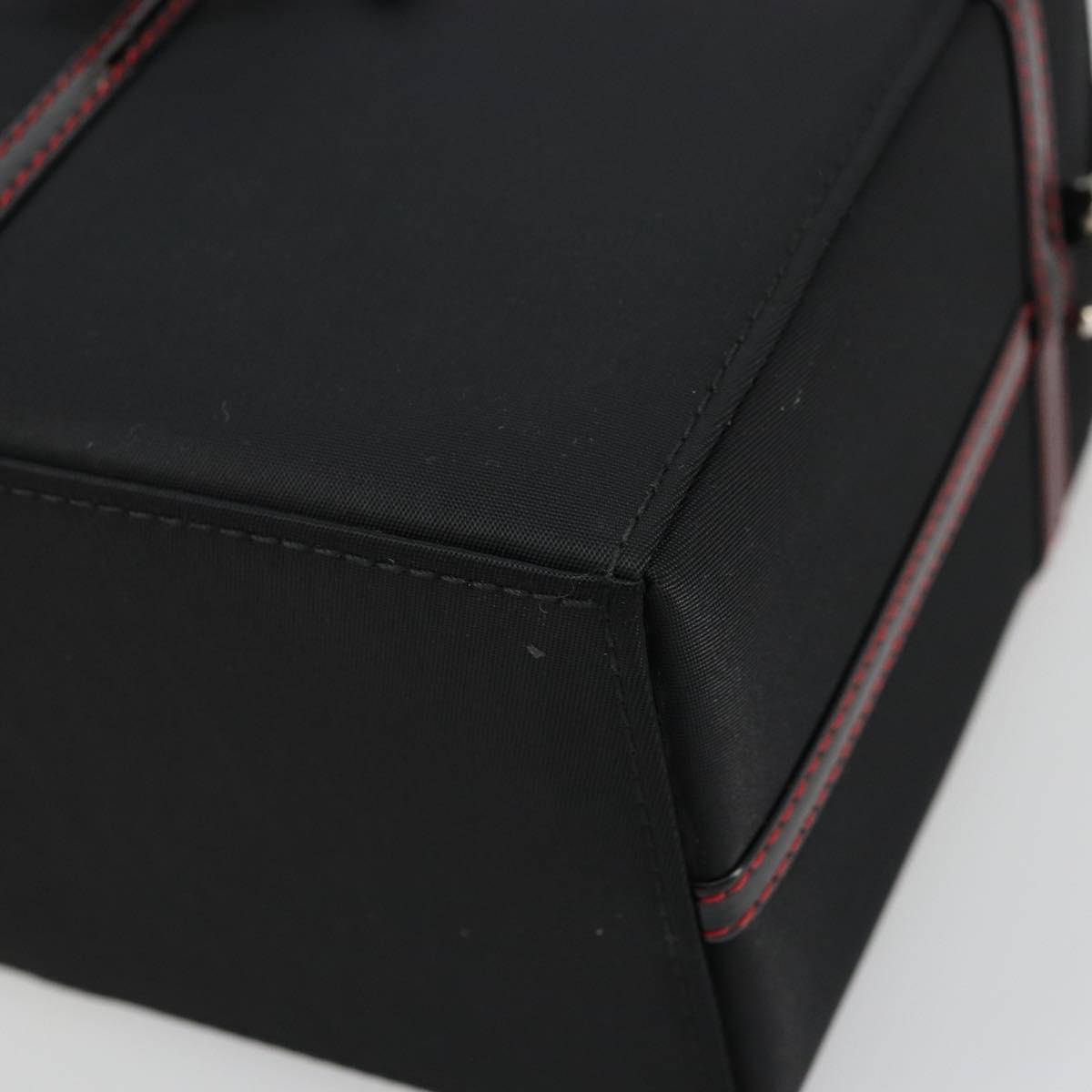 Christian Dior Vanity Pouch Nylon Black Silver Auth ep14195