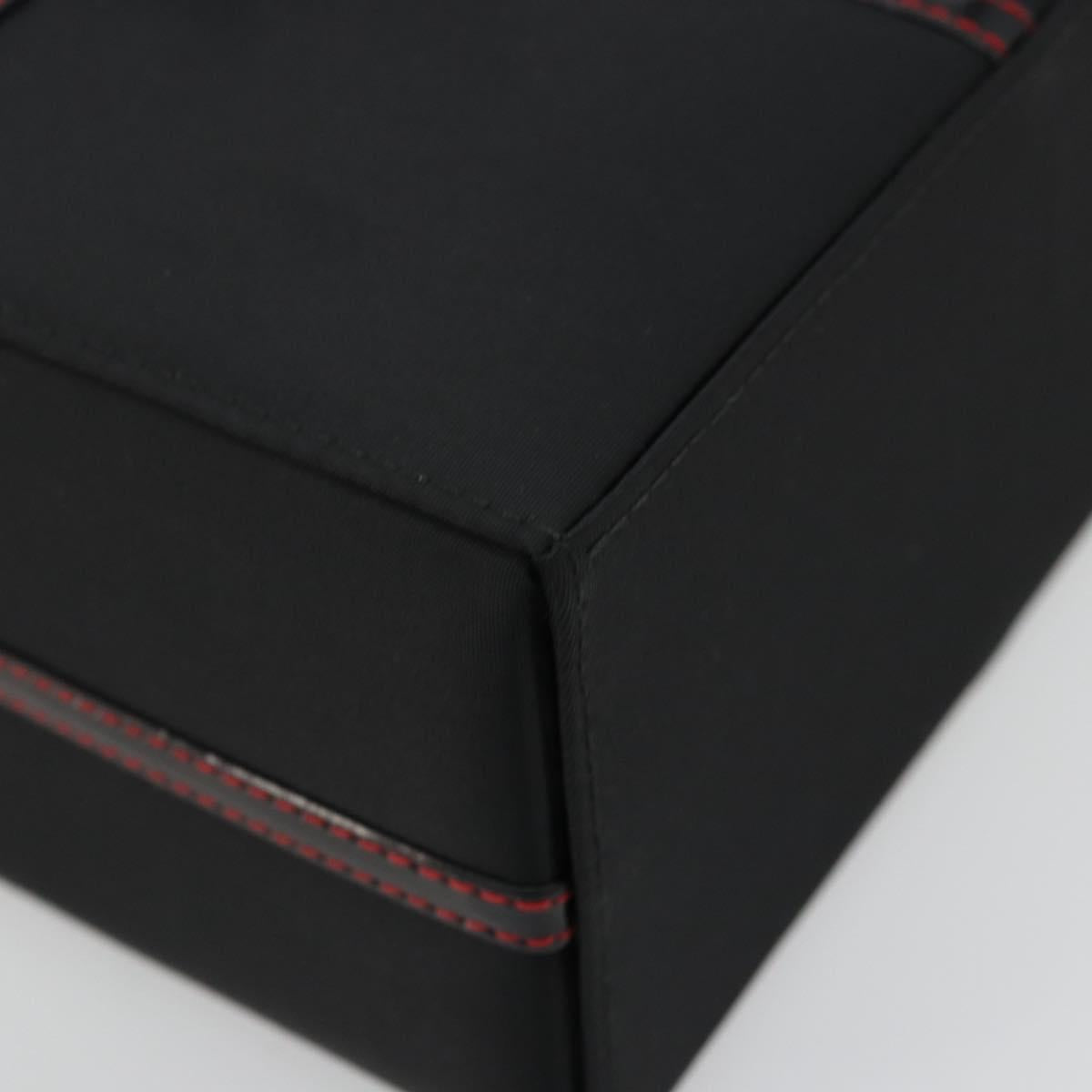 Christian Dior Vanity Pouch Nylon Black Silver Auth ep14195