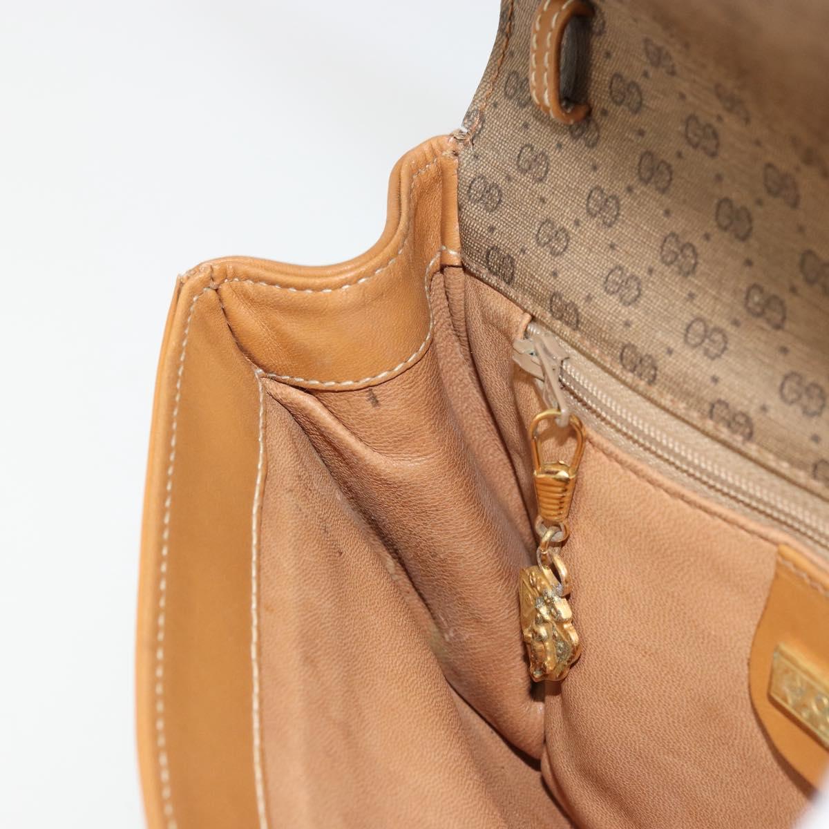 GUCCI Micro GG Supreme Shoulder Bag PVC Beige Gold 004 104 0024 Auth ep14198