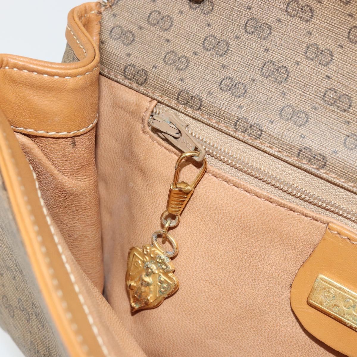 GUCCI Micro GG Supreme Shoulder Bag PVC Beige Gold 004 104 0024 Auth ep14198