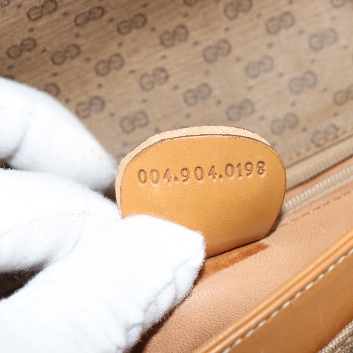 GUCCI Micro GG Supreme Shoulder Bag PVC Beige Gold 004 104 0024 Auth ep14198