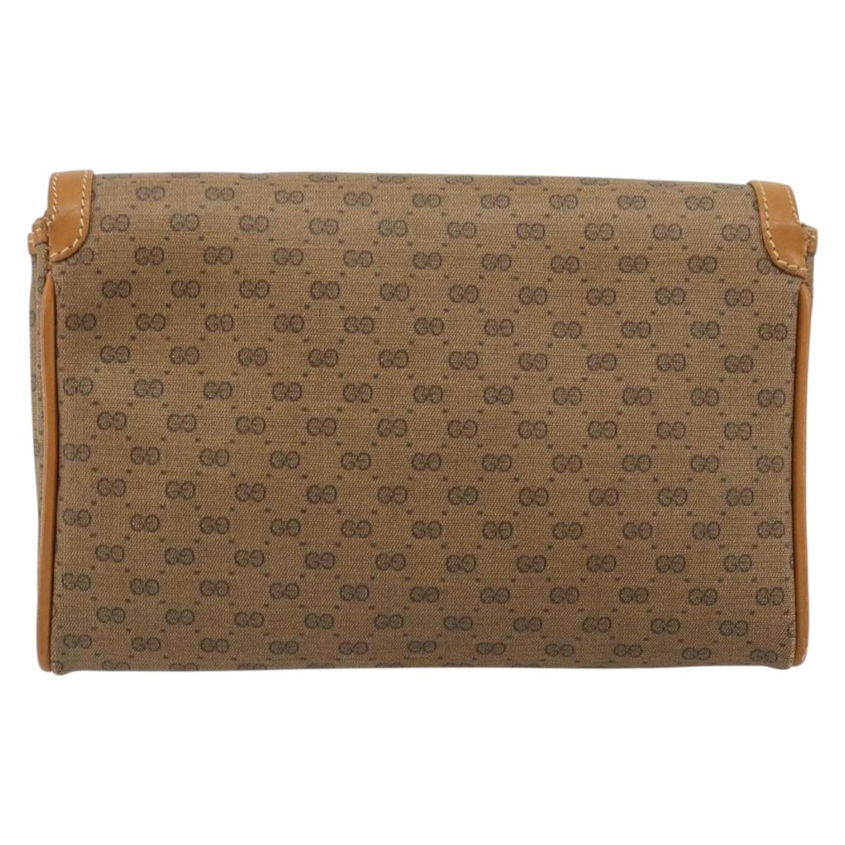 GUCCI Micro GG Supreme Shoulder Bag PVC Beige Gold 004 104 0024 Auth ep14198
