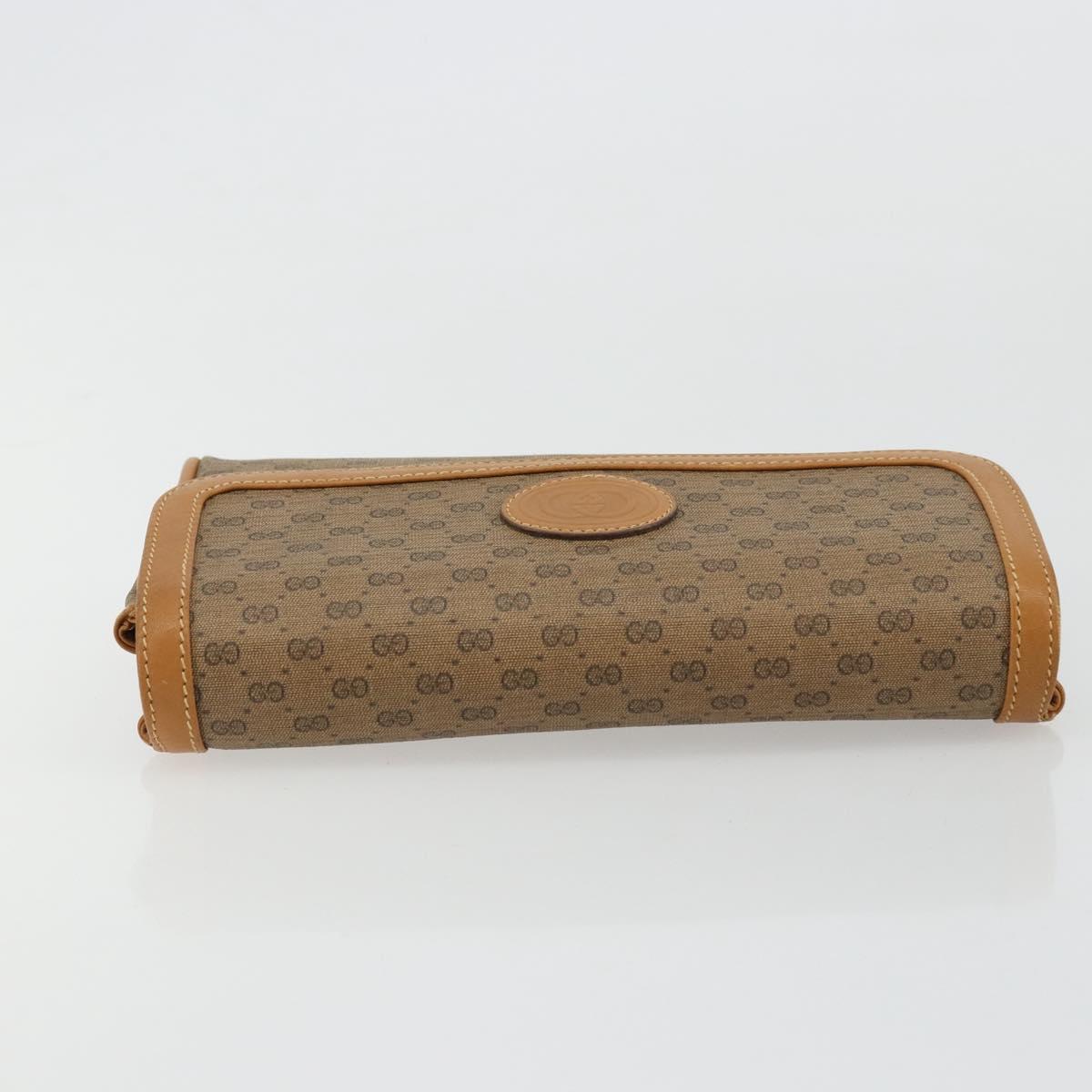 GUCCI Micro GG Supreme Shoulder Bag PVC Beige Gold 004 104 0024 Auth ep14198