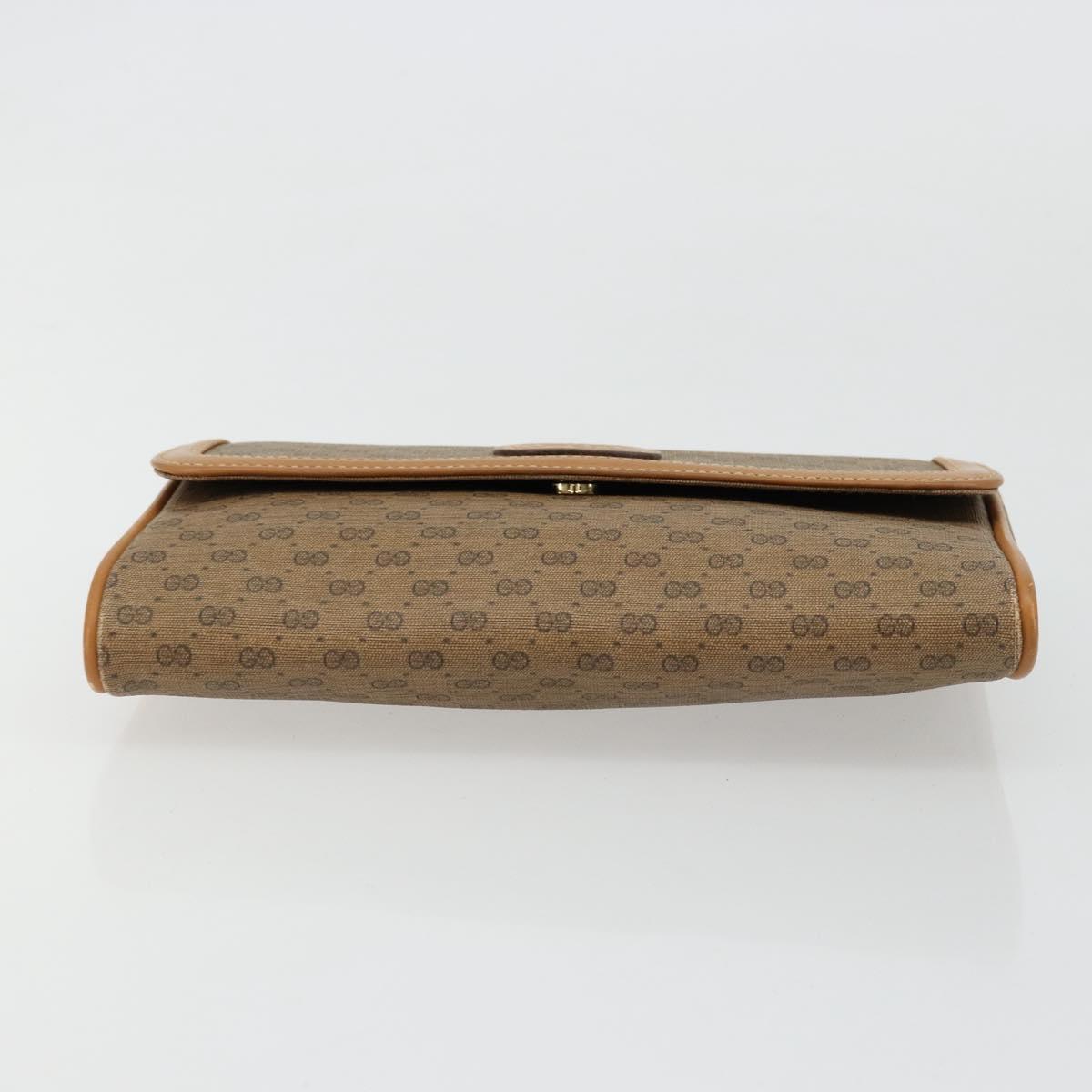 GUCCI Micro GG Supreme Shoulder Bag PVC Beige Gold 004 104 0024 Auth ep14198