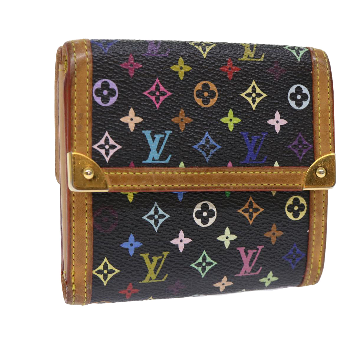 LOUIS VUITTON Multicolor Porte Monnaie Billets Cartes Credit M92984 Auth ep1420