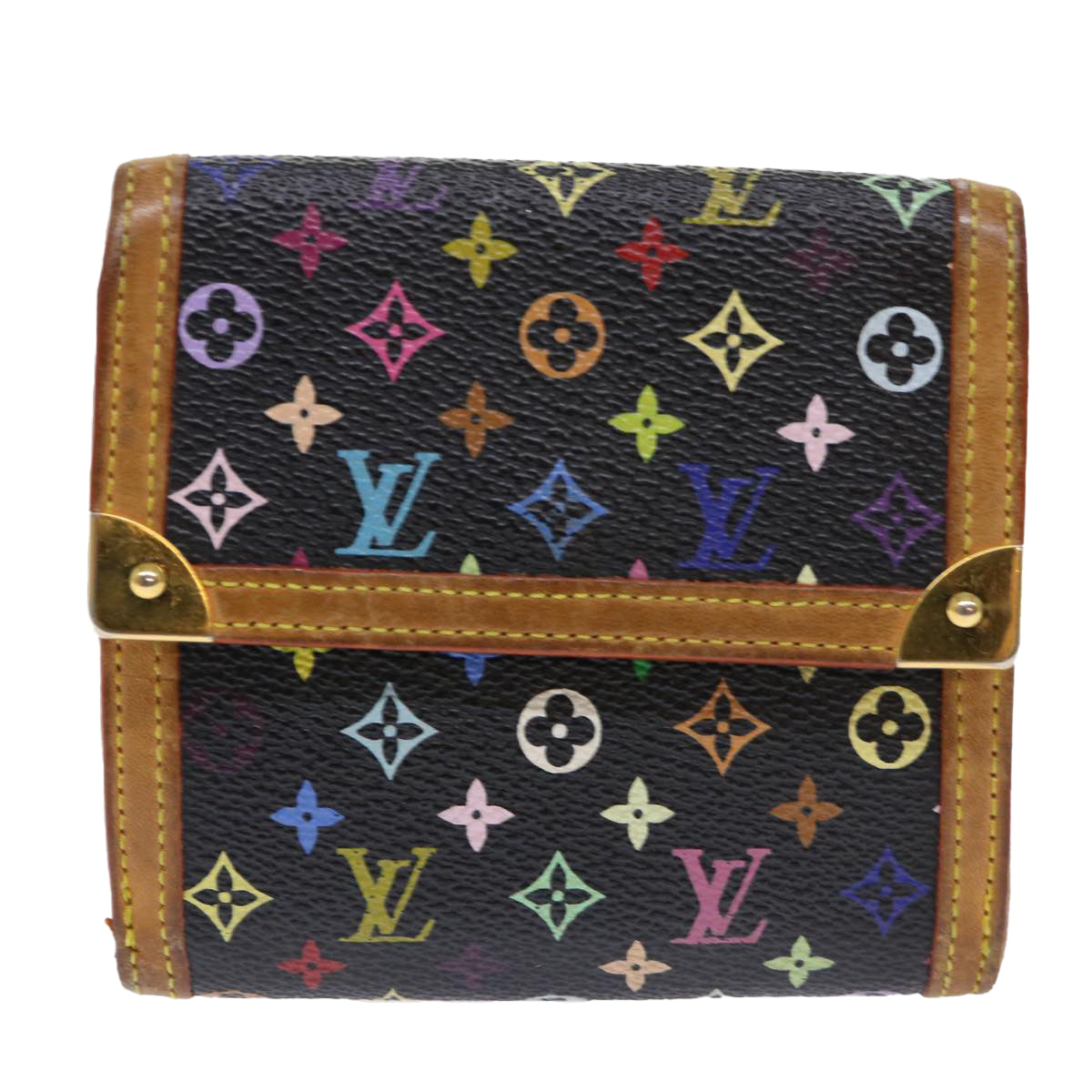 LOUIS VUITTON Multicolor Porte Monnaie Billets Cartes Credit M92984 Auth ep1420