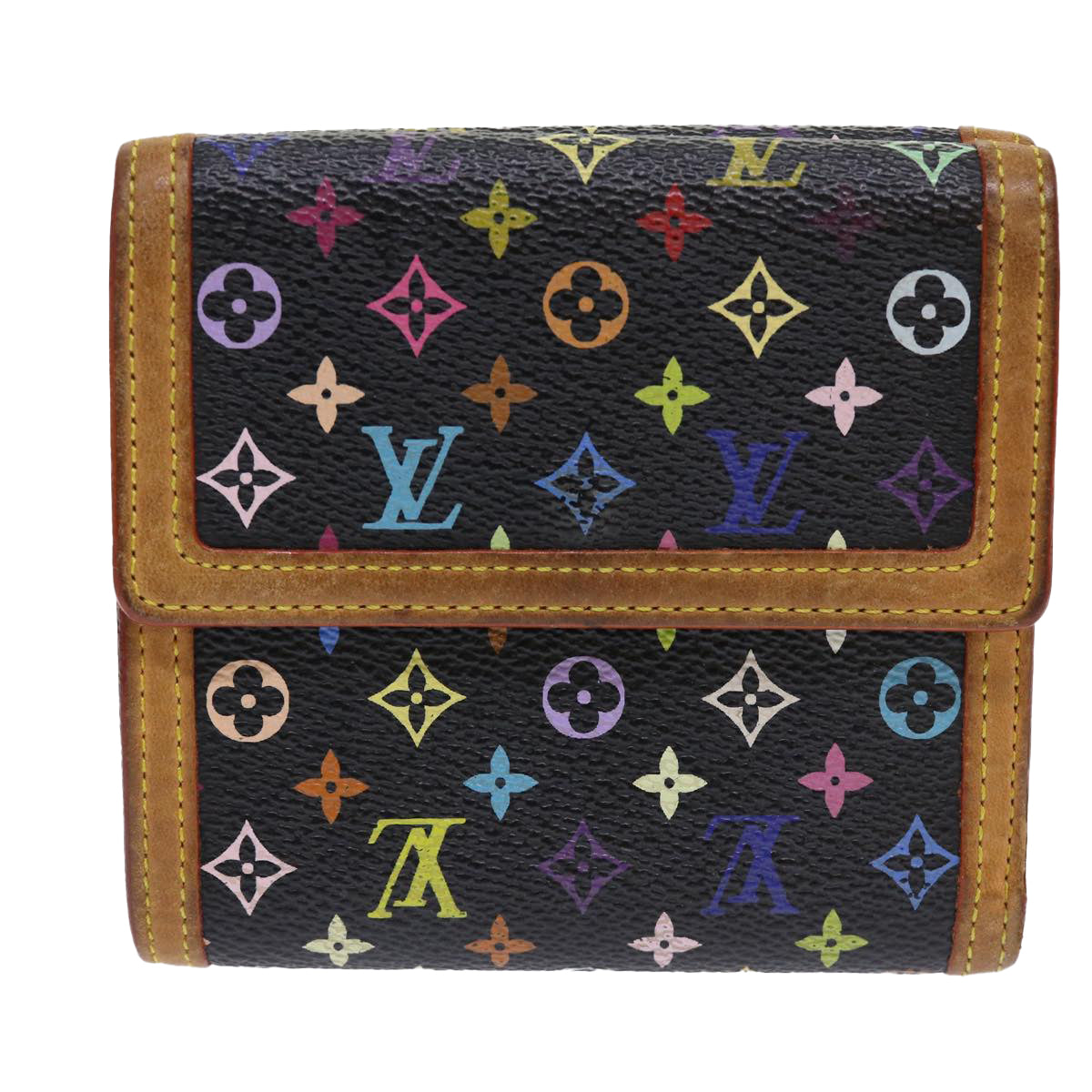 LOUIS VUITTON Multicolor Porte Monnaie Billets Cartes Credit M92984 Auth ep1420