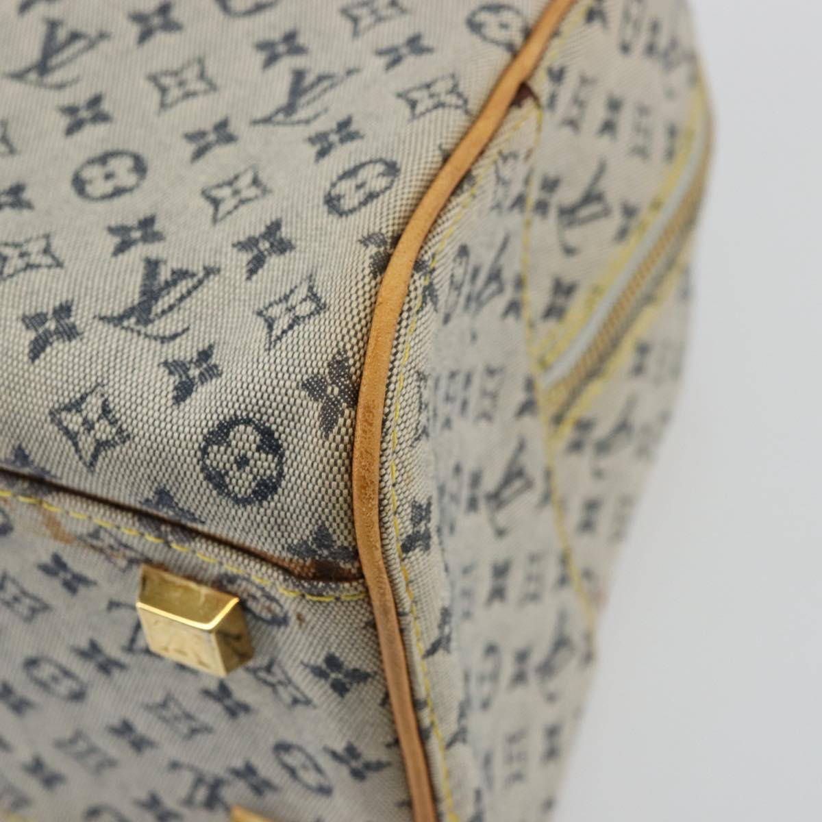 LOUIS VUITTON Monogram Mini Marie Hand Bag Blue M92003 LV Auth ep14206