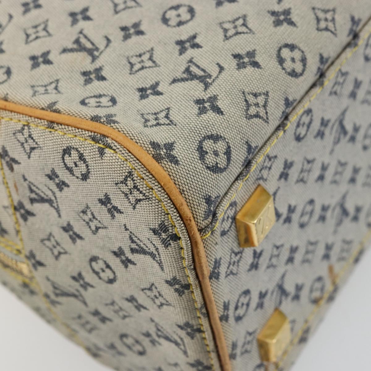 LOUIS VUITTON Monogram Mini Marie Hand Bag Blue M92003 LV Auth ep14206