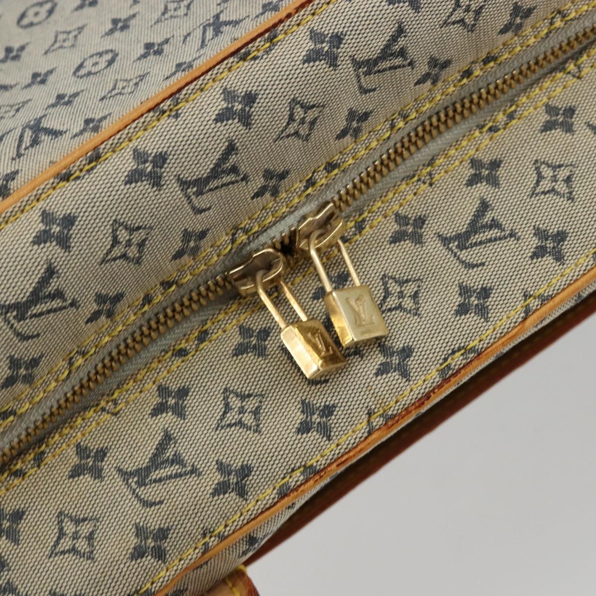 LOUIS VUITTON Monogram Mini Marie Hand Bag Blue M92003 LV Auth ep14206