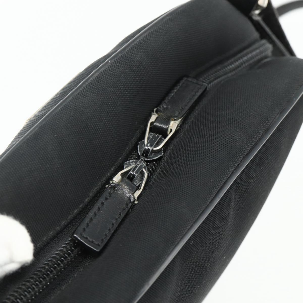 GUCCI Shoulder Bag Nylon Black Silver 018 1612 Auth ep14214