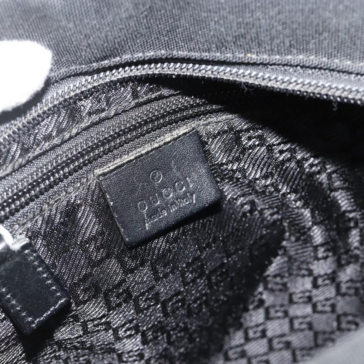 GUCCI Shoulder Bag Nylon Black Silver 018 1612 Auth ep14214