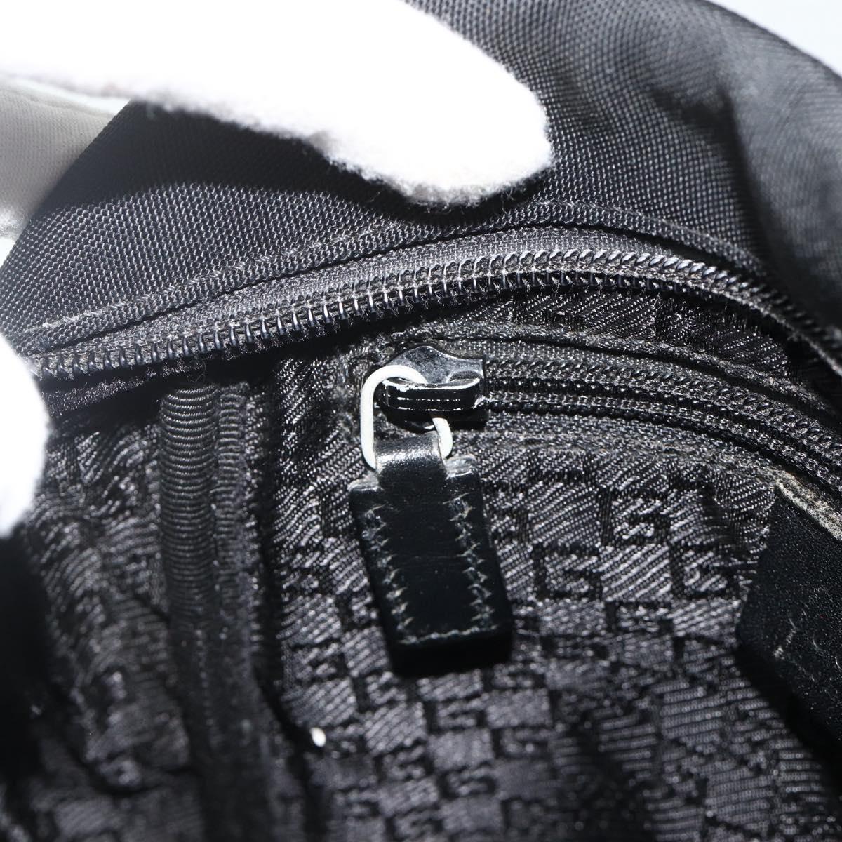 GUCCI Shoulder Bag Nylon Black Silver 018 1612 Auth ep14214