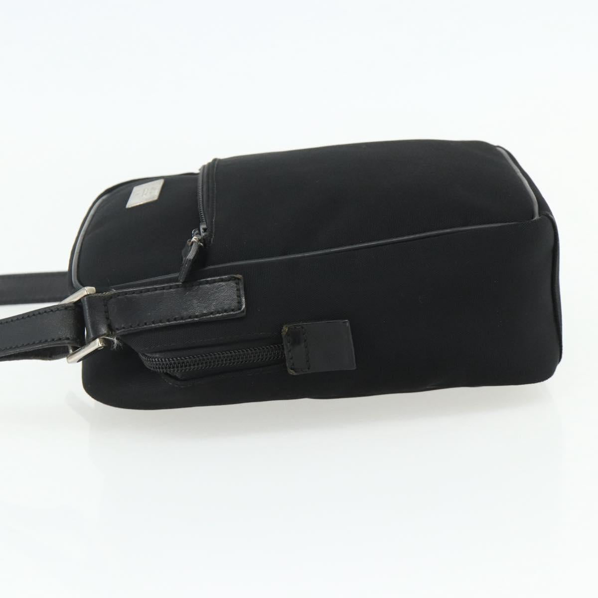 GUCCI Shoulder Bag Nylon Black Silver 018 1612 Auth ep14214