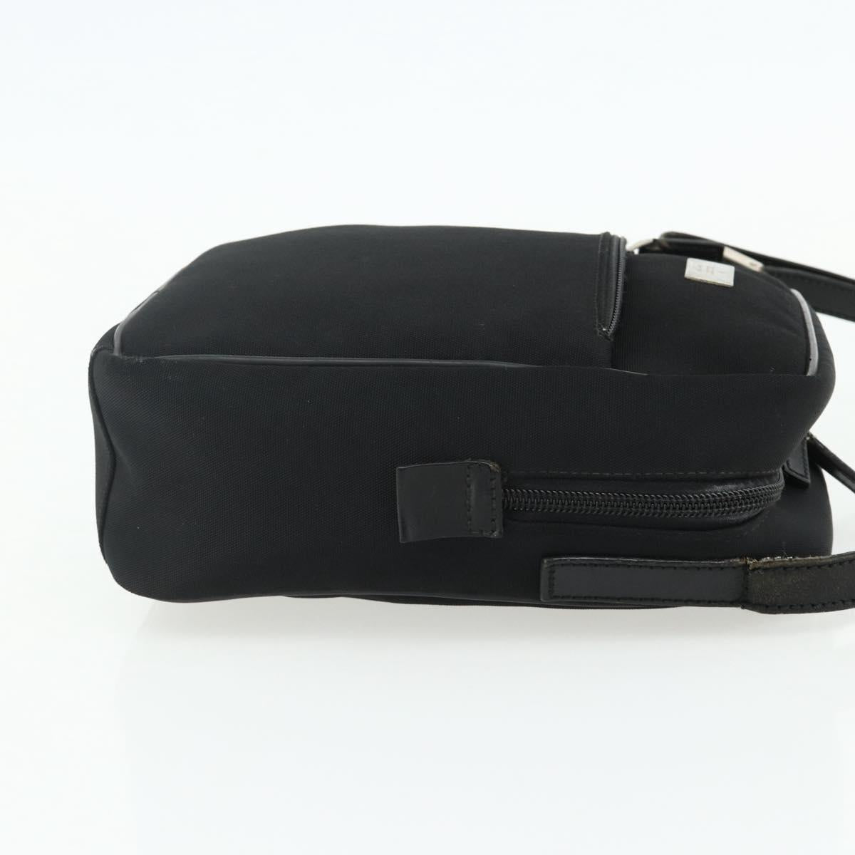 GUCCI Shoulder Bag Nylon Black Silver 018 1612 Auth ep14214
