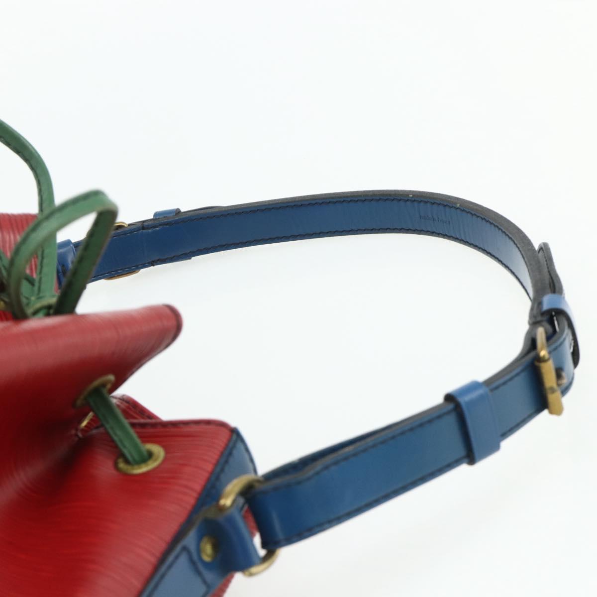 LOUIS VUITTON Epi Noe Shoulder Bag Tricolor Red Blue M44084 LV Auth ep14220