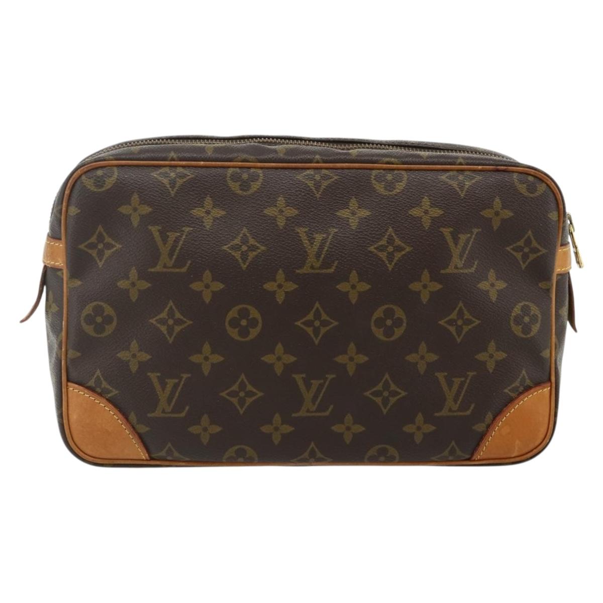 LOUIS VUITTON Monogram Compiegne 28 Clutch Bag M51845 LV Auth ep14235