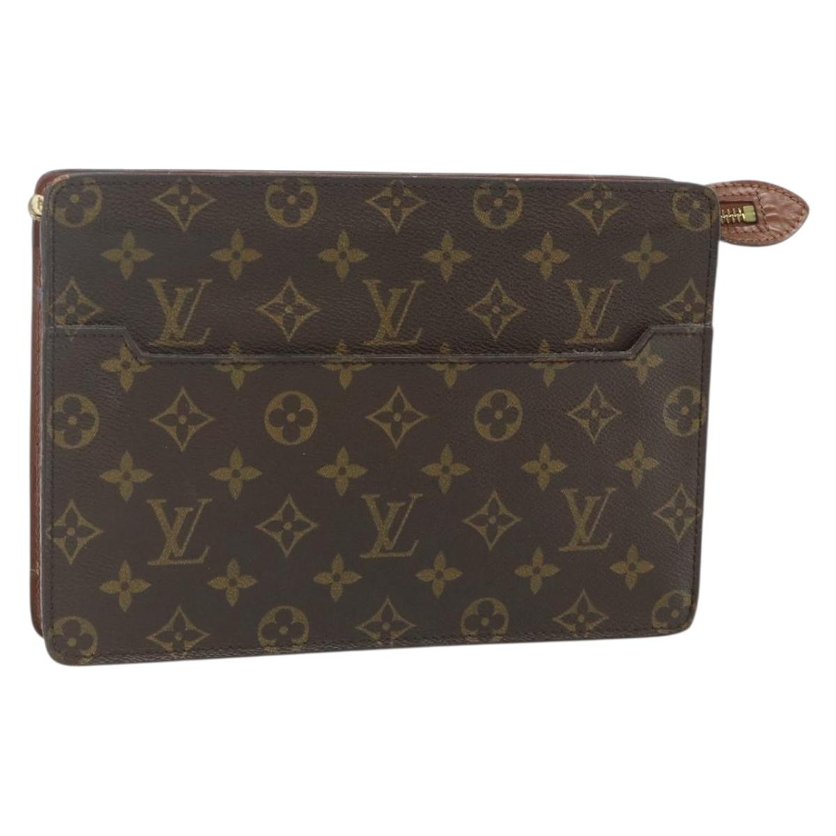 LOUIS VUITTON Monogram Pochette Homme Clutch Bag M51795 LV Auth ep14238
