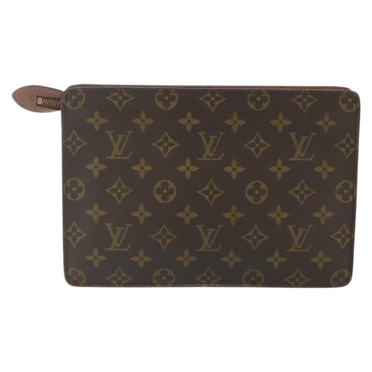 LOUIS VUITTON Monogram Pochette Homme Clutch Bag M51795 LV Auth ep14238