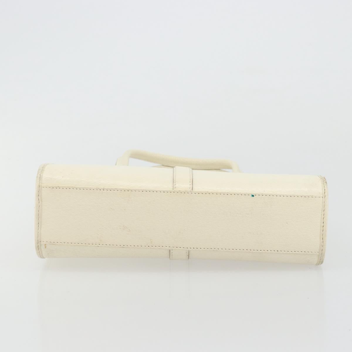 GUCCI Jackie Hand Bag Leather Ivory Silver 002 1065 Auth ep14245