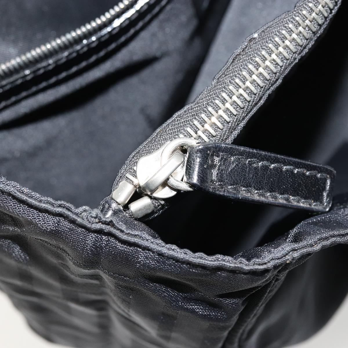 FENDI Zucca Canvas Hand Bag Black Silver Auth ep14249A