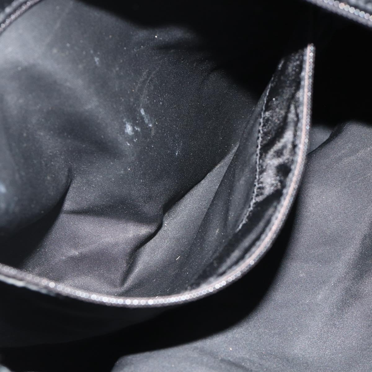 PRADA Tote Bag Nylon Black Silver Auth ep14252