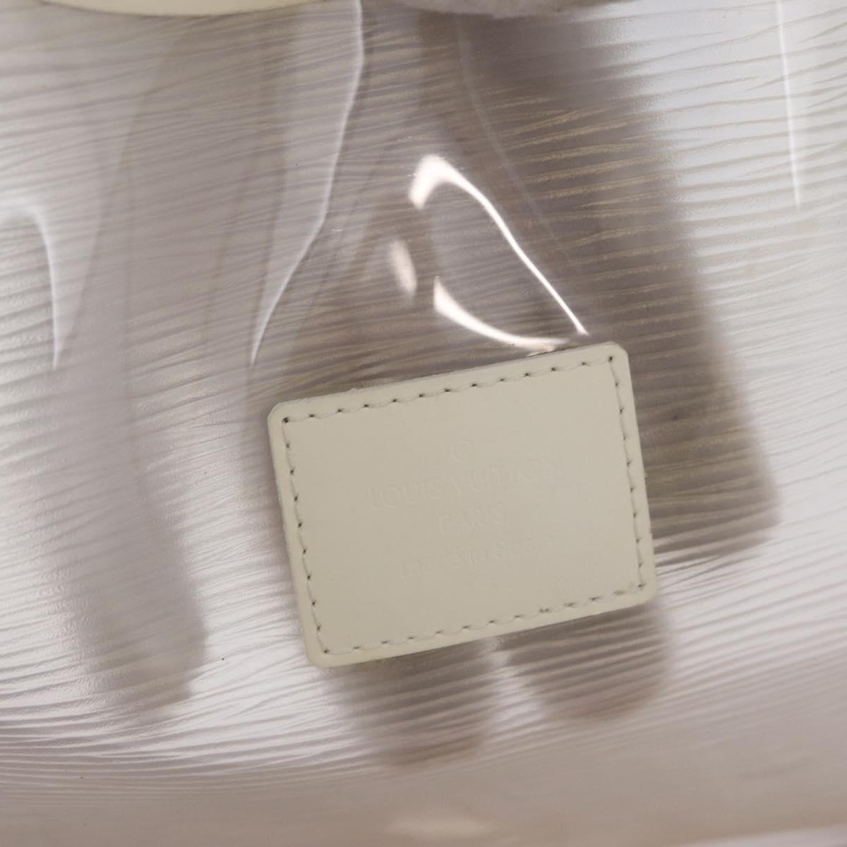 LOUIS VUITTON Epi Plage Lagoon Bay Tote Bag White Clear M92151 LV Auth ep14269