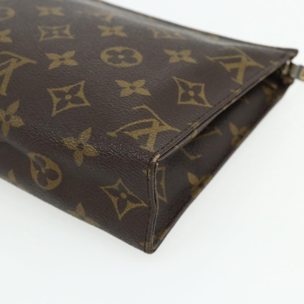 LOUIS VUITTON Monogram Poche Toilette 19 Pouch M47544 LV Auth ep14279