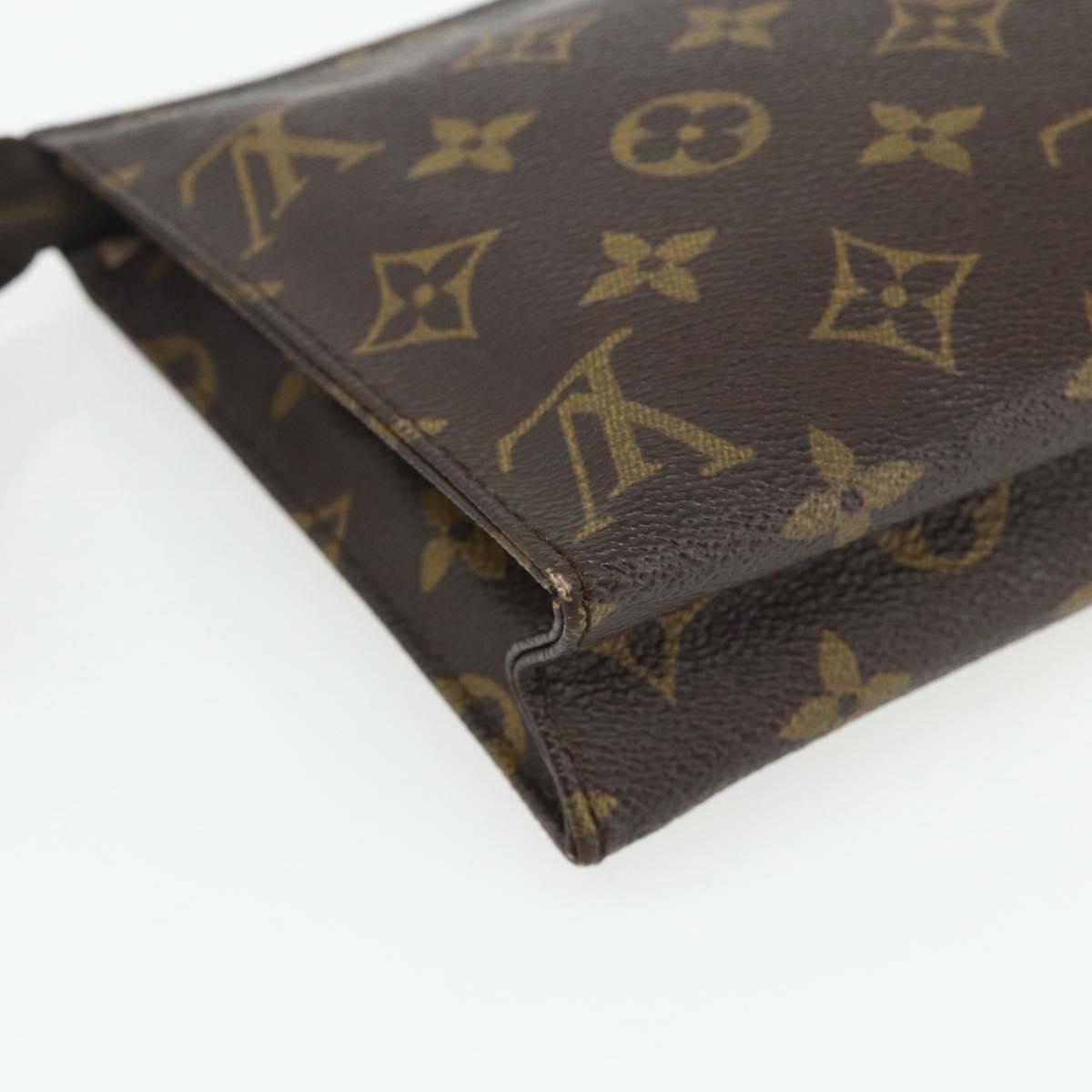 LOUIS VUITTON Monogram Poche Toilette 19 Pouch M47544 LV Auth ep14279