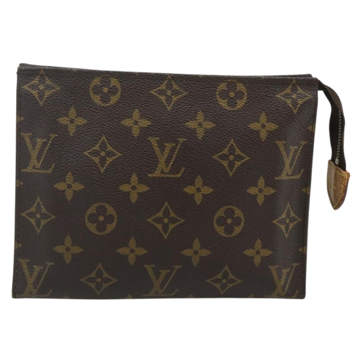 LOUIS VUITTON Monogram Poche Toilette 19 Pouch M47544 LV Auth ep14279
