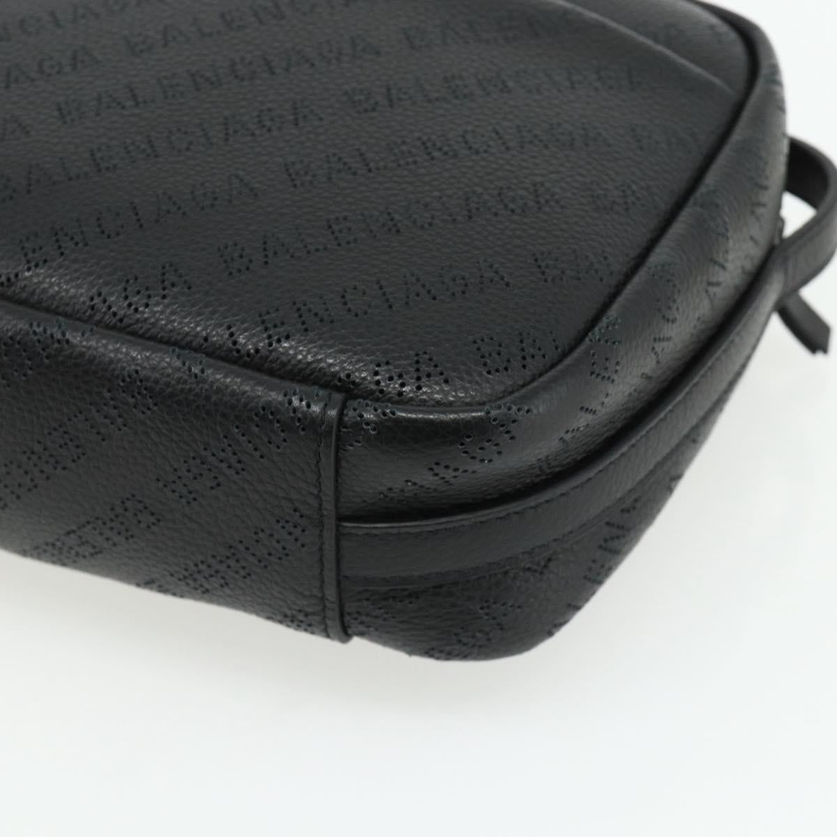 BALENCIAGA Every Day Shoulder Bag Leather Black 679267 Auth ep14300V