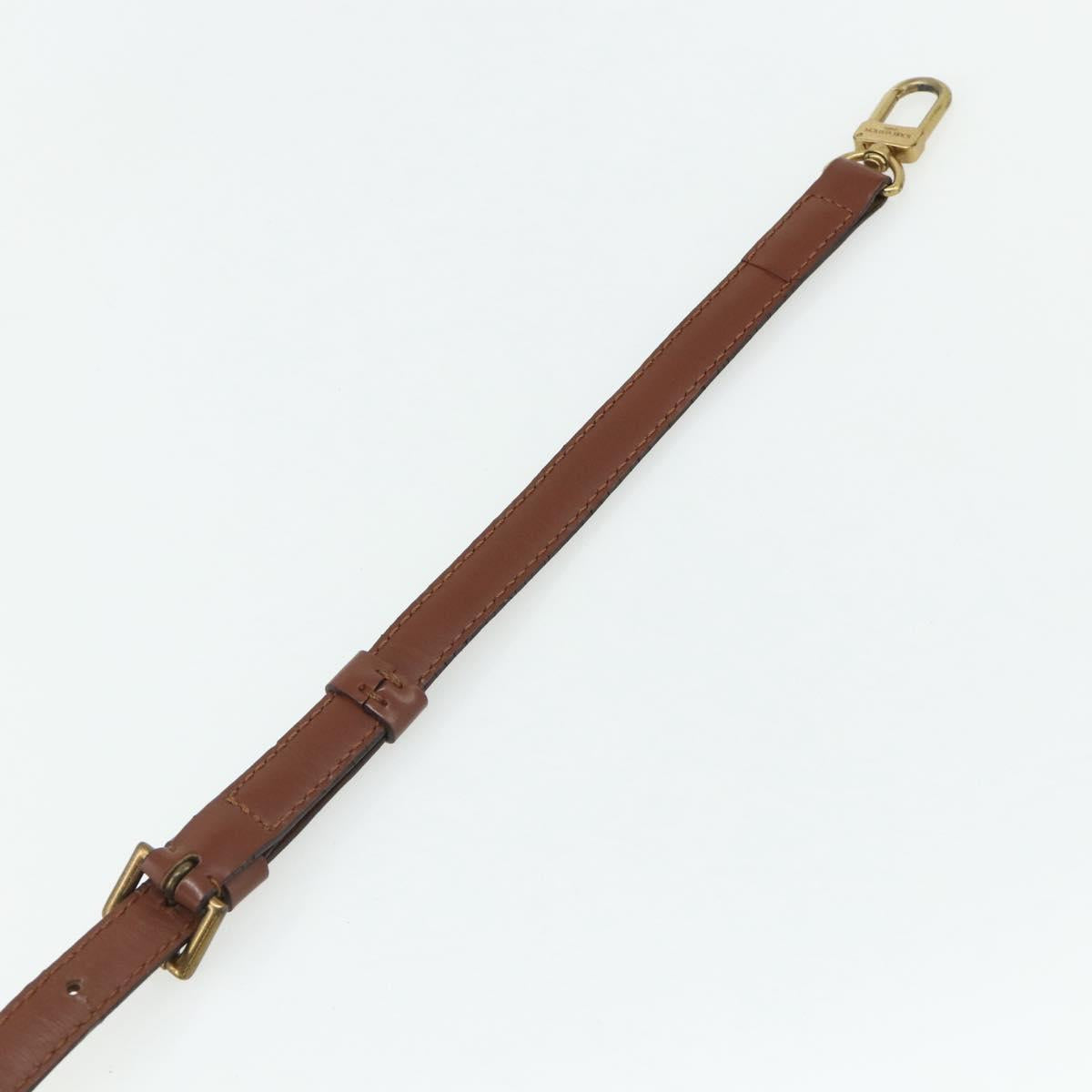 LOUIS VUITTON Adjustable Shoulder Strap Leather 37""-44.1"" Brown Auth ep14301