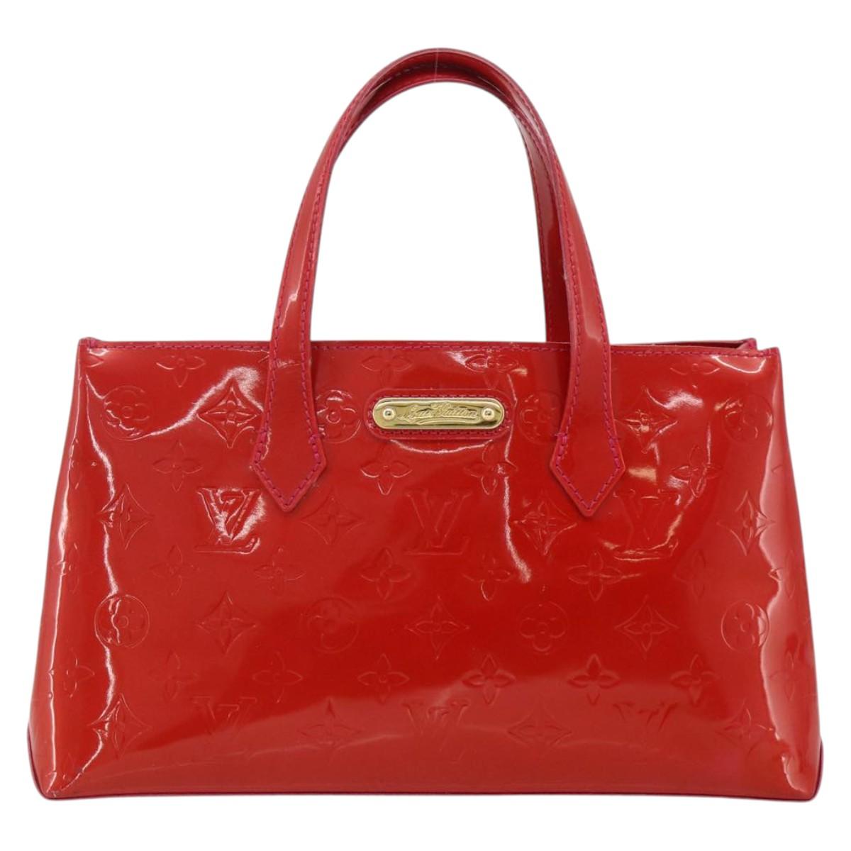 LOUIS VUITTON Monogram Vernis Wilshire PM Hand Bag Rose Pop M93643 Auth ep14308