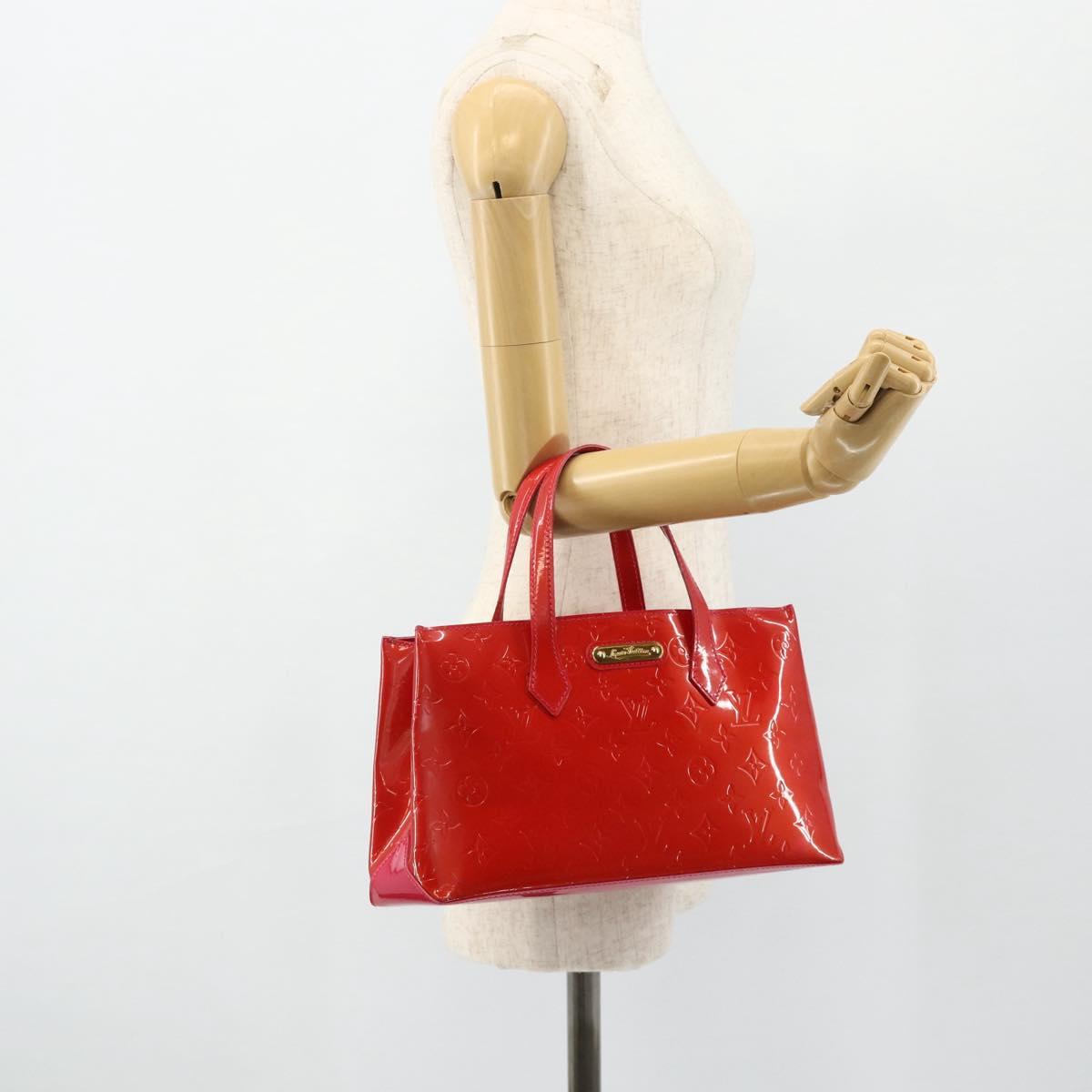 LOUIS VUITTON Monogram Vernis Wilshire PM Hand Bag Rose Pop M93643 Auth ep14308