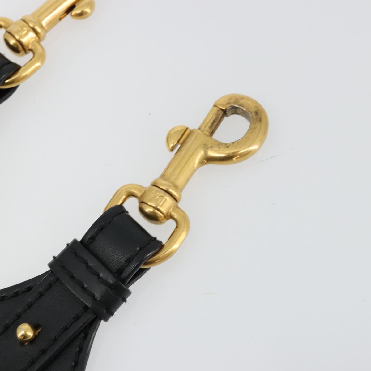 Christian Dior Shoulder Strap Canvas 36.6"" Navy Auth ep14317