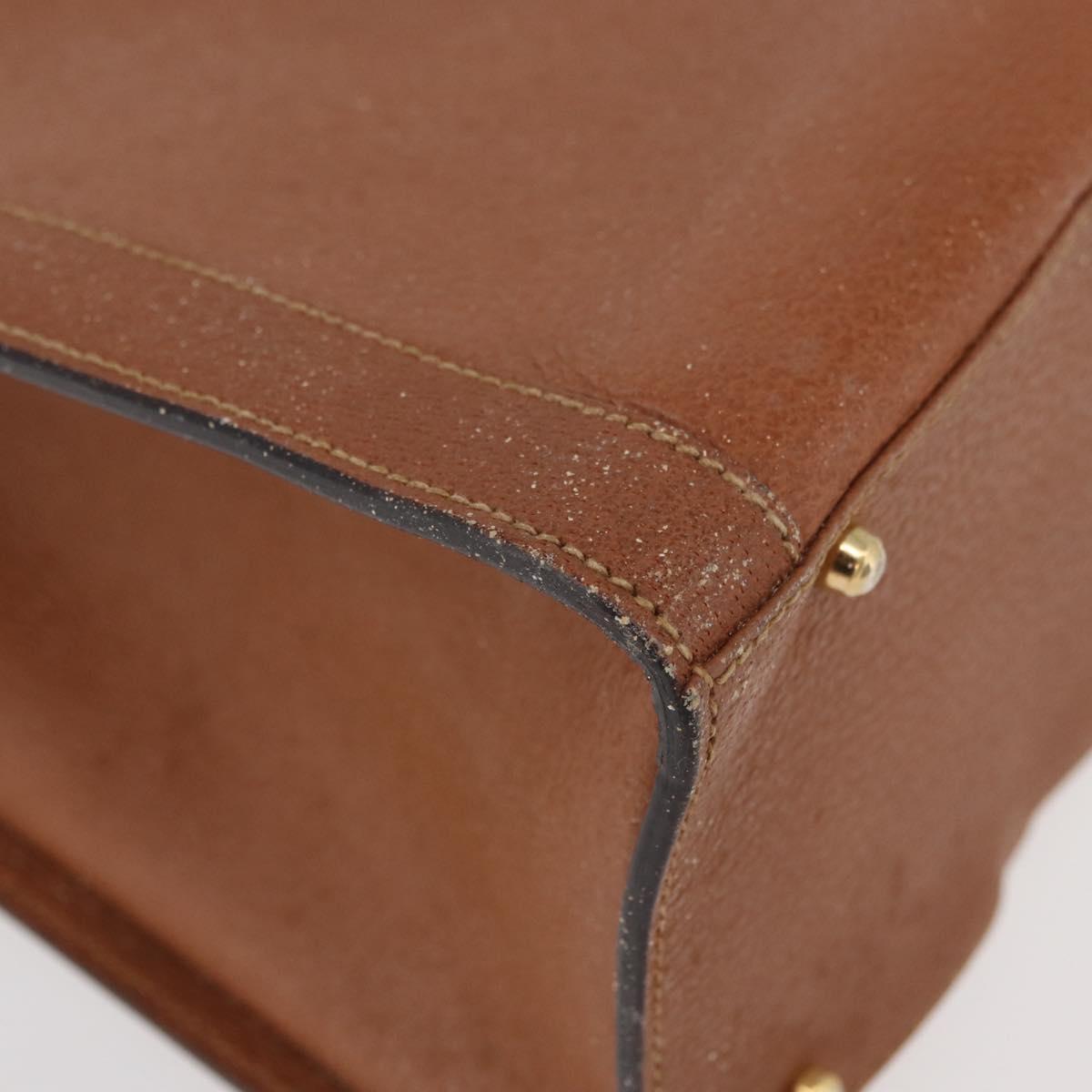 GUCCI Bamboo Hand Bag Leather Brown Gold 002 0260 Auth ep14319