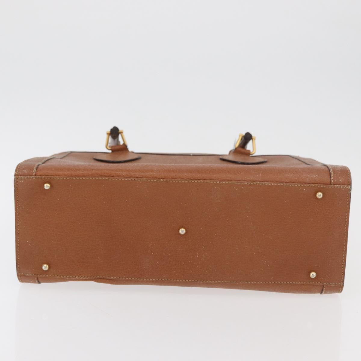 GUCCI Bamboo Hand Bag Leather Brown Gold 002 0260 Auth ep14319
