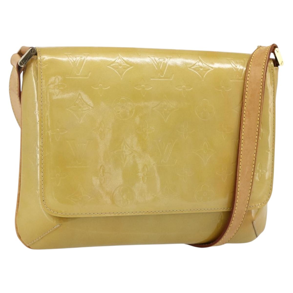 LOUIS VUITTON Monogram Vernis Thompson Street Bag Beige M91301 LV Auth ep14322