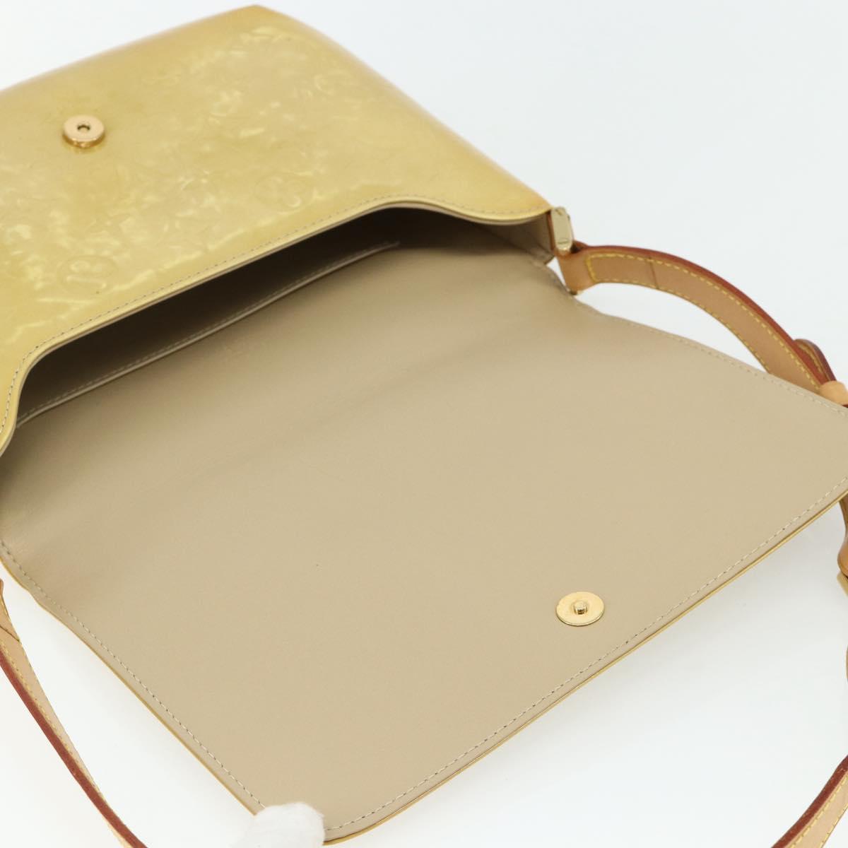 LOUIS VUITTON Monogram Vernis Thompson Street Bag Beige M91301 LV Auth ep14322